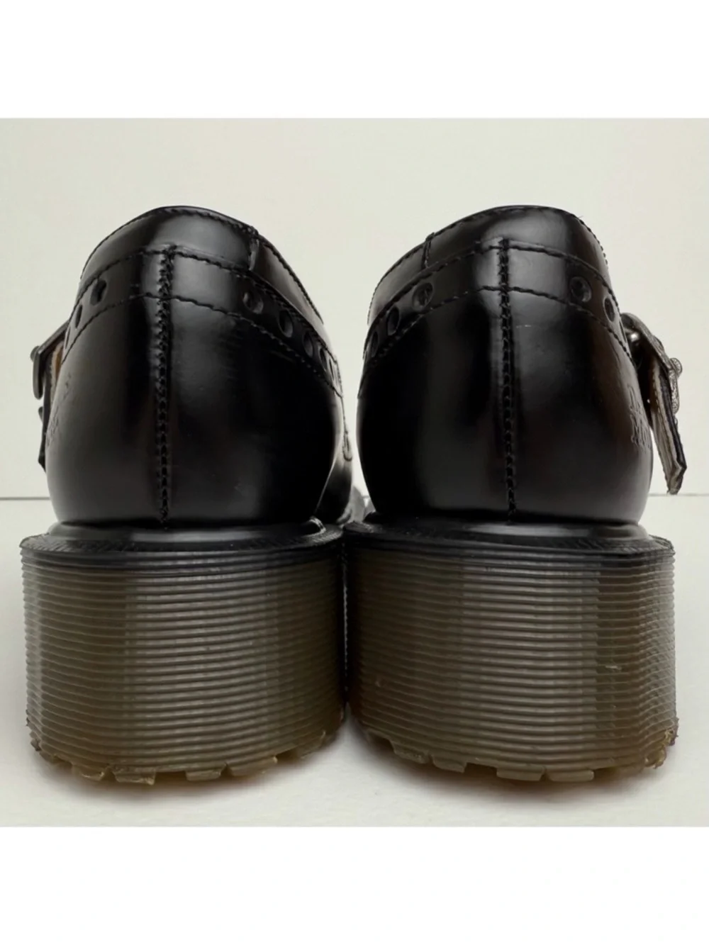 Vintage Dr. Martens England MIE Black White Wingtip Heel Mary Janes Shoes UK 4 - Picture 11 of 16